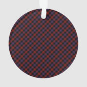 Brown Grady Tartan Kariertes Muster Ornament (Rückseite)