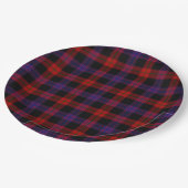 Brown Grady Tartan Pappteller (Schrägansicht)