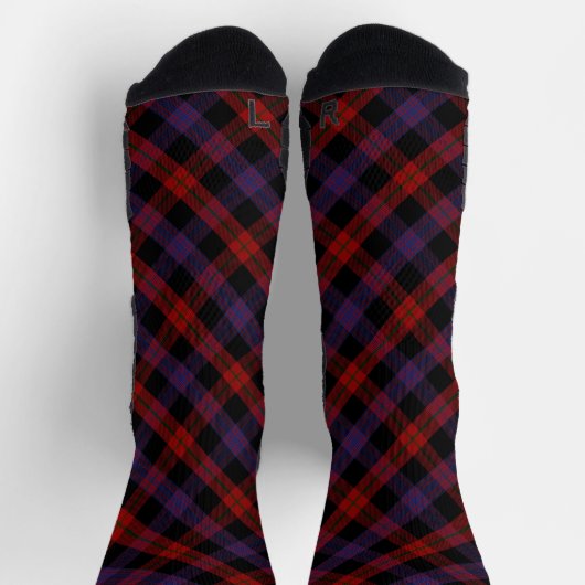 Brown Grady Tartan Plaid Pattern Socken (Oben)