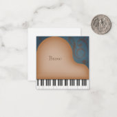 Brown Grand Piano Custom Mini Mitteilungskarte (Vorderseite/Rückseite Beispiel)