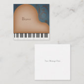 Brown Grand Piano Custom Mini Mitteilungskarte (Vorne/Hinten)