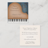 Brown Grand Piano - Die einprägsame Musikindustrie Quadratische Visitenkarte (Vorne/Hinten)
