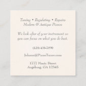 Brown Grand Piano - Die einprägsame Musikindustrie Quadratische Visitenkarte (Rückseite)