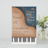 Brown Grand Piano Erwägungsgrund Poster & Concert  (Stehend Vorderseite)