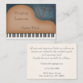 Brown Grand Piano Musician Teacher Techniker Visitenkarte (Vorne/Hinten)