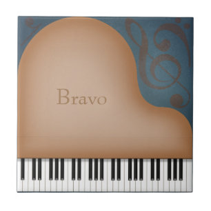 Brown Grand Piano Personalisiert Musical Fliese