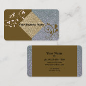 Brown Grau Gold Sparkcard Visitenkarte (Vorne/Hinten)