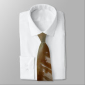 Brown Gray Moderne Abstrakte Kunst Neck Tie Krawatte (Gebunden)