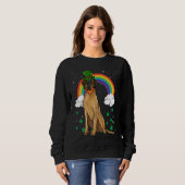 Brown Great Dane St Patricks Day Leprechaun Sweatshirt (Vorne ganz)