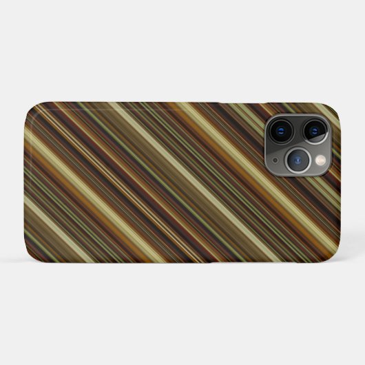 Brown Green and Gold Stripes Case-Mate iPhone Hülle (Rückseite (Horizontal))