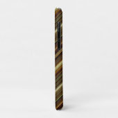 Brown Green and Gold Stripes Case-Mate iPhone Hülle (Hinten/Links)