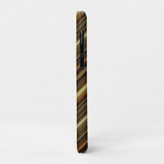 Brown Green and Gold Stripes Case-Mate iPhone Hülle (Hinten/Links)