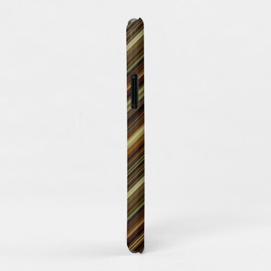 Brown Green and Gold Stripes Case-Mate iPhone Hülle (Hinten/Rechts)