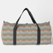 BROWN GREEN BLUE WAVE PATTERN DUFFLE BAG (Vorderseite)