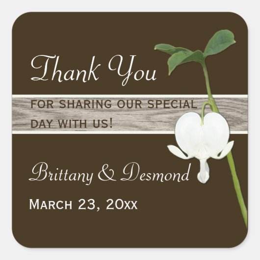 Brown Green Ivory Bleeding Heart 1,5" Aufkleber (Vorderseite)