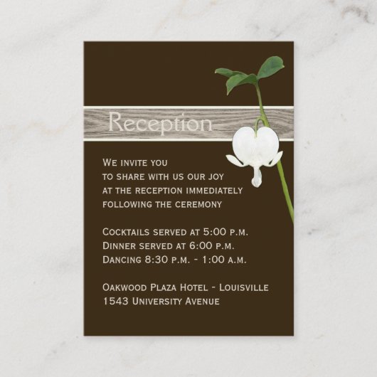 Brown Green Ivory Bleeding Heftverschlusskarte Begleitkarte (Vorderseite)