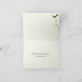 Brown Green Ivory Blutung Herz Danke Karte (Innenseite)