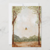 BROWN GREEN WOOD WILDLIFE NATURE WEDING EINLADUNG (Rückseite)