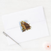 Brown Griffin Fantasy Quadratischer Aufkleber (Umschlag)