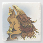 Brown Griffin Fantasy Steinuntersetzer (Vorderseite)