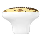 Brown griffon vulture bird pattern keramikknauf (Seitenansicht)