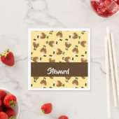 Brown griffon vulture bird pattern serviette (Beispiel)