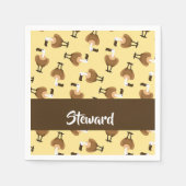 Brown griffon vulture bird pattern serviette (Vorderseite)