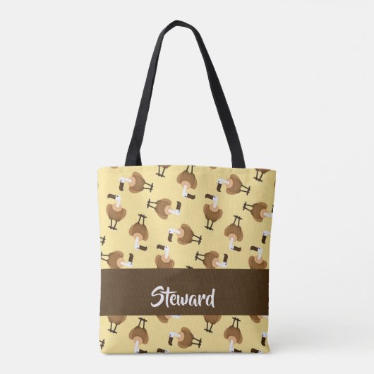 Brown griffon vulture bird pattern tasche (Rückseite)
