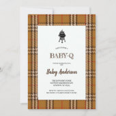 BROWN GRILLEN BABYSHOWER PARTY EINLADUNG (Vorderseite)