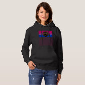 Brown Grizzly Bear Love Bisexual Pride Flag Wild F Hoodie (Vorne ganz)