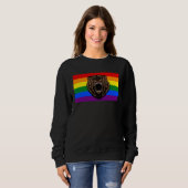 Brown Grizzly Bear Love Gay Pride Flag Wild Forest Sweatshirt (Vorne ganz)