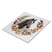 Brown Grulla Horse Herbstreath Fliese (Seite)