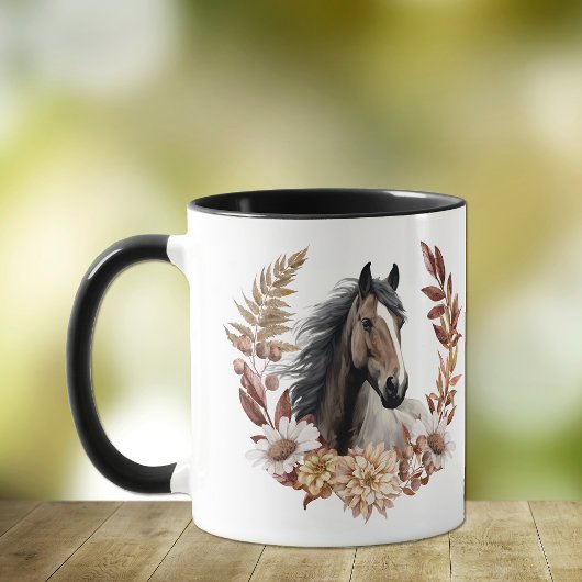 Brown Grulla Horse Herbstreath Tasse
