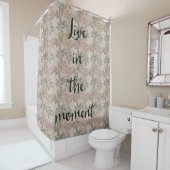 Brown-Grün-Blätter lebt Duschvorhang (Beispiel)