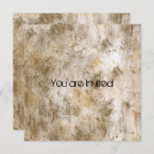 Brown Grunge Abstrakt Babydusche Einladung (Vorne/Hinten)