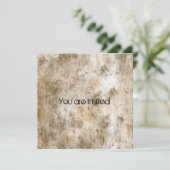 Brown Grunge Abstrakt Babydusche Einladung (Stehend Vorderseite)