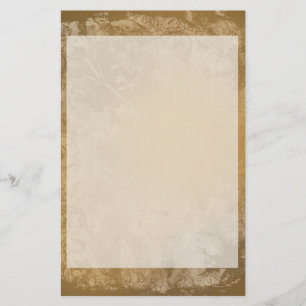 Brown Grunge Blumengeschirr Briefpapier