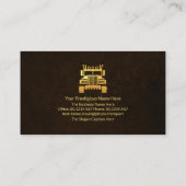 Brown Grunge Gold Moving Box Logistics Driver Visitenkarte (Rückseite)