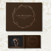 Brown Guest Book Wreath Foil Gästebuchangebot Gästebuch