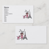 Brown-Haar-Diva Visitenkarte (Vorne/Hinten)