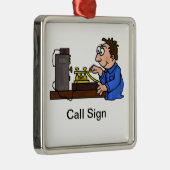 Brown-Haar-männliche Ornament Aus Metall (Rechts)