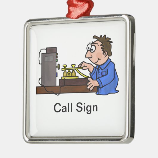 Brown-Haar-männliche Ornament Aus Metall (Links)