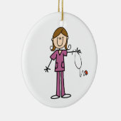 Brown-Haar-weibliche Keramikornament (Rechts)