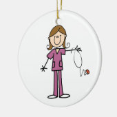 Brown-Haar-weibliche Keramikornament (Links)