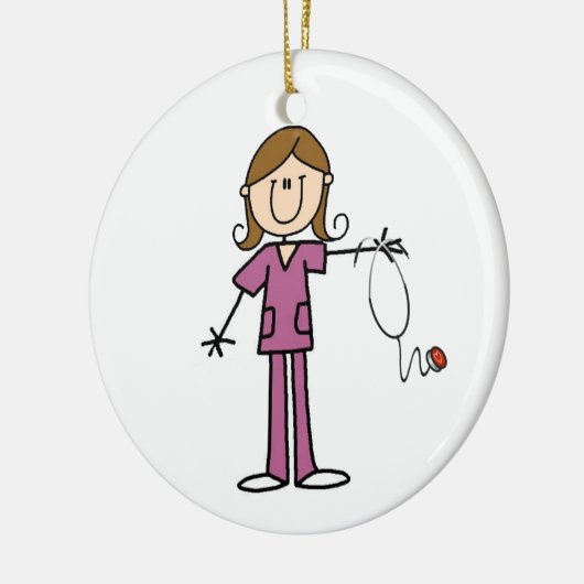 Brown-Haar-weibliche Keramikornament (Links)