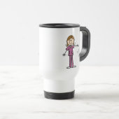 Brown-Haar-weibliche Reisebecher (VorderseiteRechts)