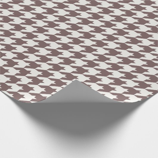 Brown-Hahnentrittmuster-Textilmuster Geschenkpapier (Ecke)