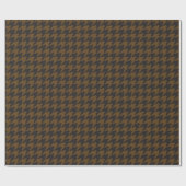 Brown-Hahnentrittmuster-Textilmuster Geschenkpapier (Flach)