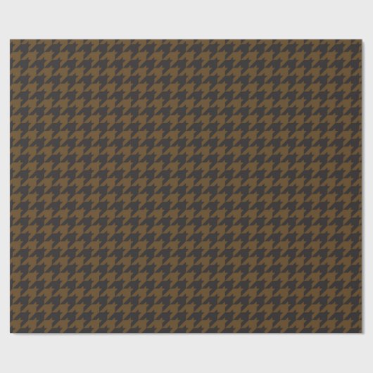 Brown-Hahnentrittmuster-Textilmuster Geschenkpapier (Flach)
