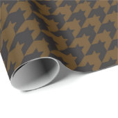Brown-Hahnentrittmuster-Textilmuster Geschenkpapier (Rolleneckpunkt)